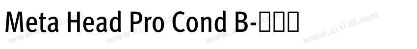 Meta Head Pro Cond B字体转换